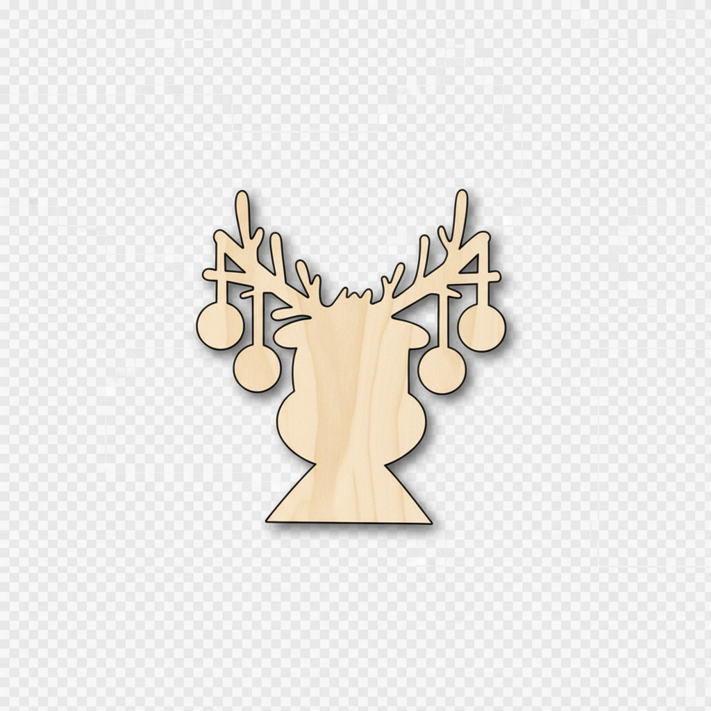 Unfinished Wood Reindeer Antler Ornaments Shape - Craft - up to 46" DIY NameSigns.com