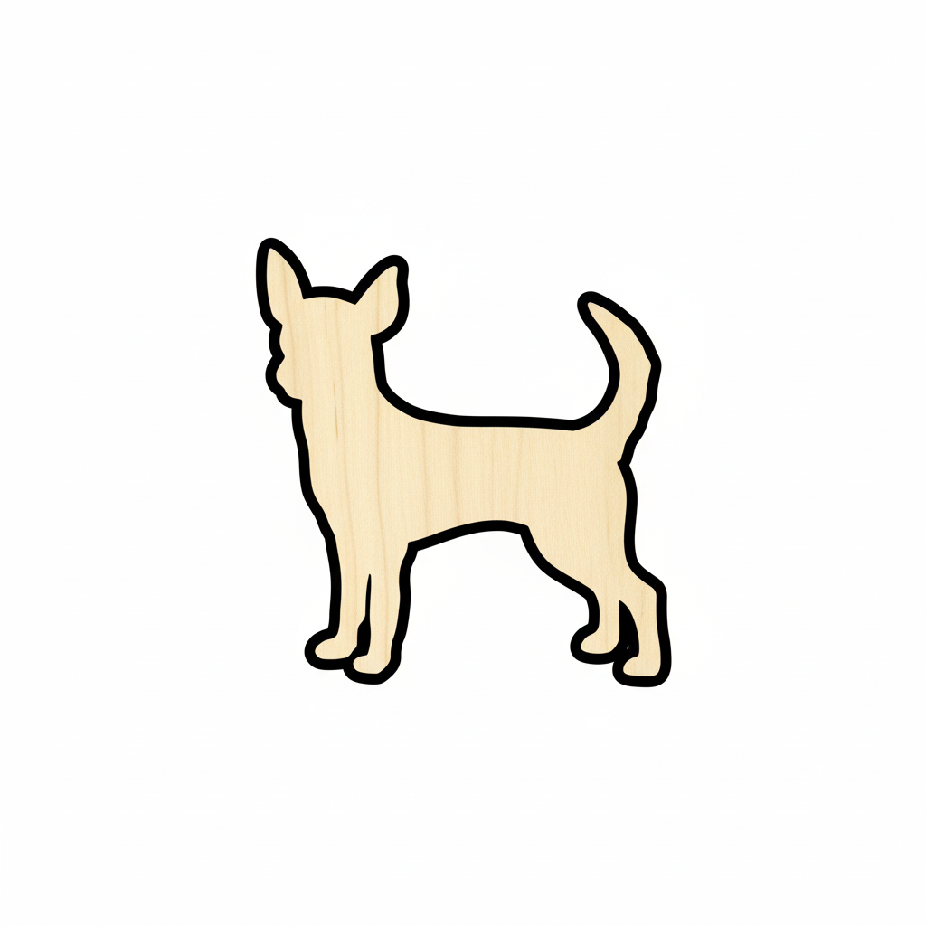 Unfinished Wood Chihuahua Silhouette - Craft- up to 46" DIY NameSigns.com