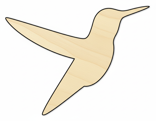 Unfinished Wood Hummingbird Shape - Garden Wildlife Craft - up to 46" DIY NameSigns.com