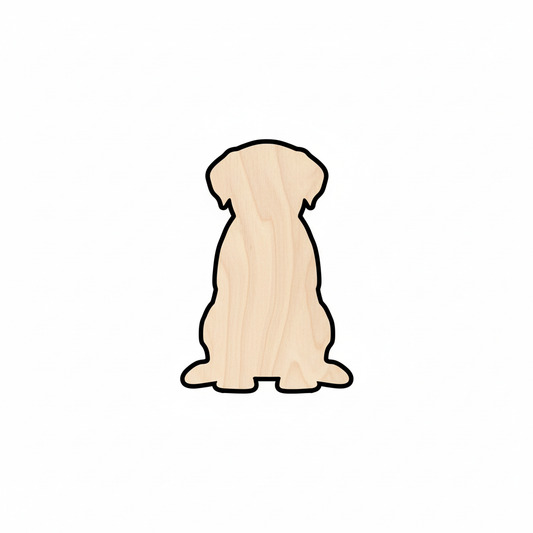 Unfinished Wood Puppy Dog Shape - Craft - up to 46" DIY NameSigns.com