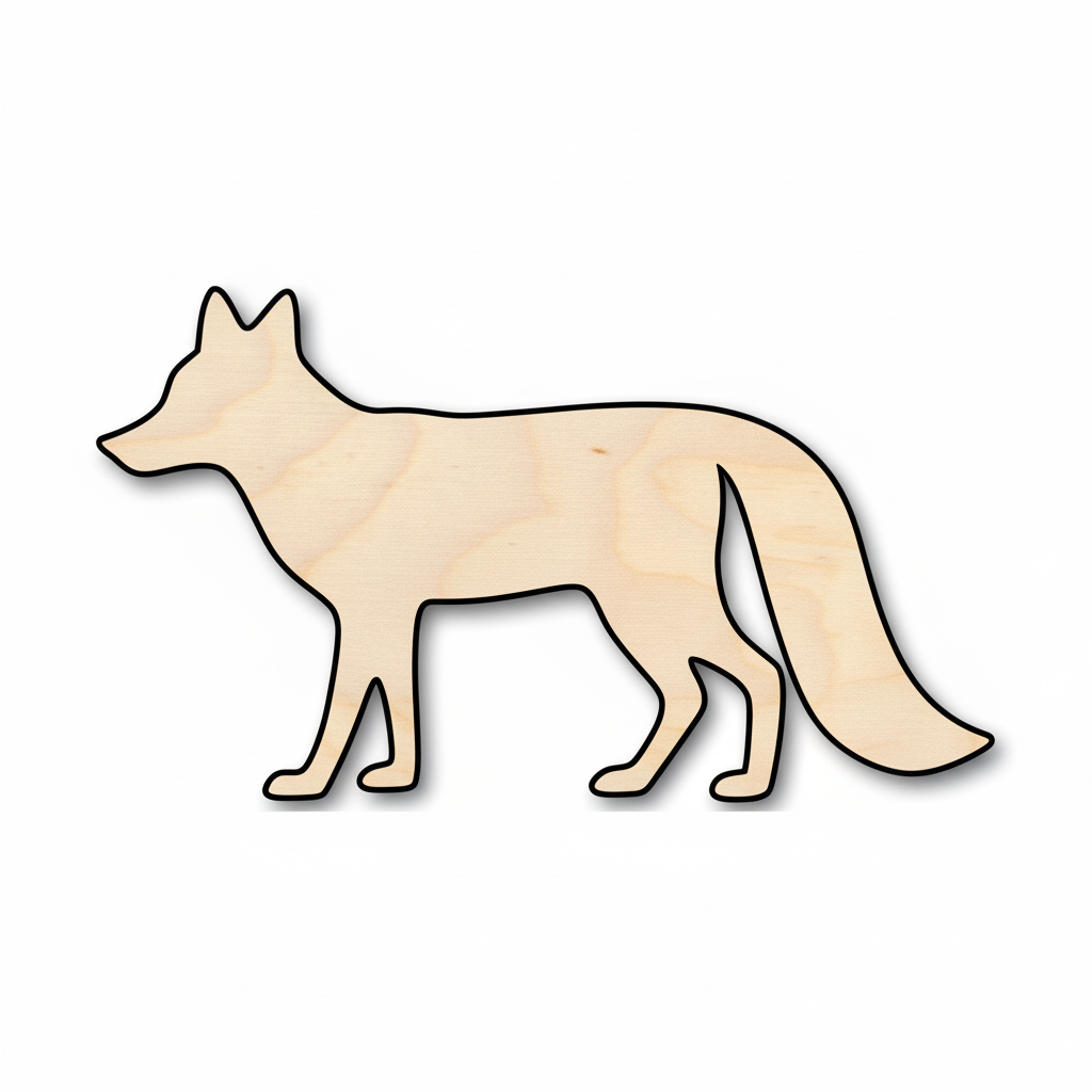 Unfinished Wood Fox Shape - Animal - Craft - up to 46" DIY NameSigns.com