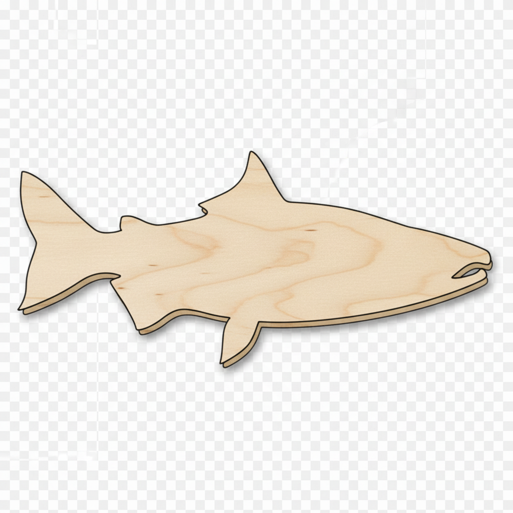 Unfinished Wood Salmon Fish Shape - Ocean - Rivers - Alaska - Craft - up to 46" DIY NameSigns.com