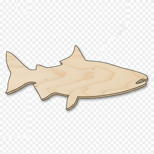 Unfinished Wood Salmon Fish Shape - Ocean - Rivers - Alaska - Craft - up to 46" DIY NameSigns.com