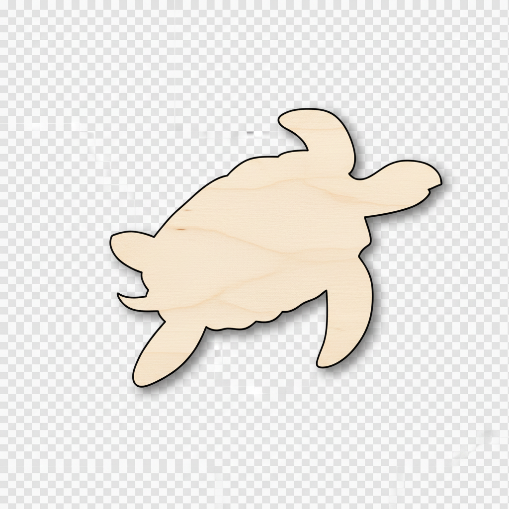 Unfinished Wood Turtle Shape - Craft - up to 46" DIY NameSigns.com