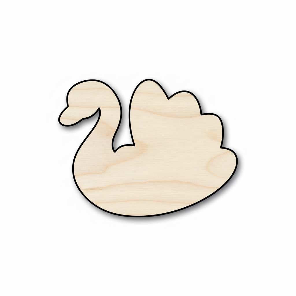 Unfinished Wood Cute Turkey Silhouette - Craft- up to 46" DIY NameSigns.com