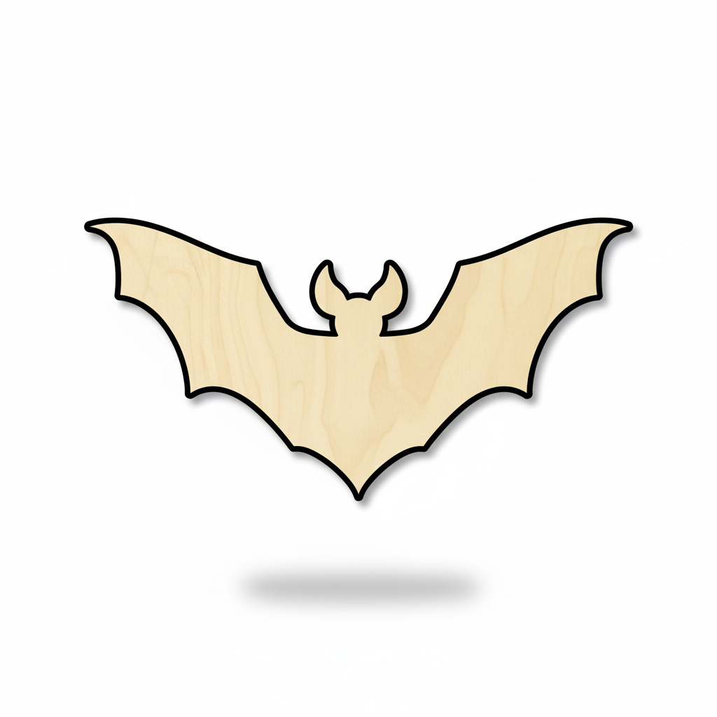 Unfinished Wood Bat Shape - Animal - Wildlife - Craft - up to 46" DIY NameSigns.com