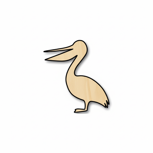 Unfinished Wood Pelican Shape - Bird - Wildlife - Craft - up to 46" DIY NameSigns.com