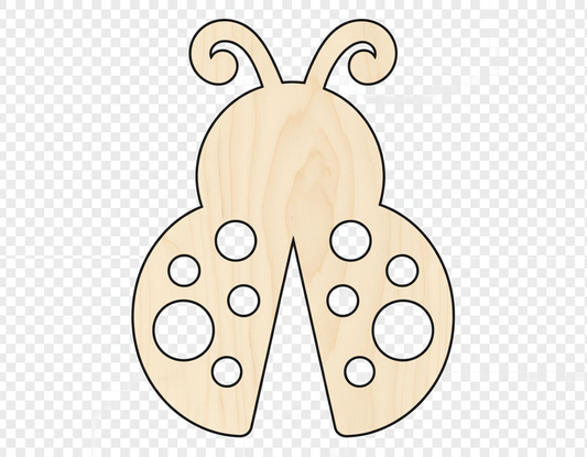 Unfinished Wood Ladybug Shape - Craft - up to 46" NameSigns.com