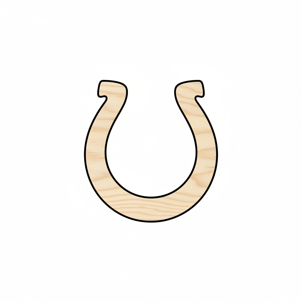 Unfinished Wood Horseshoe Shape - Craft - up to 46" DIY NameSigns.com