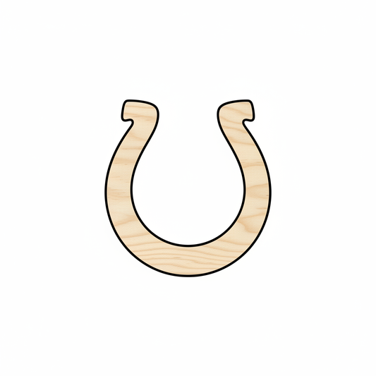 Unfinished Wood Horseshoe Shape - Craft - up to 46" DIY NameSigns.com