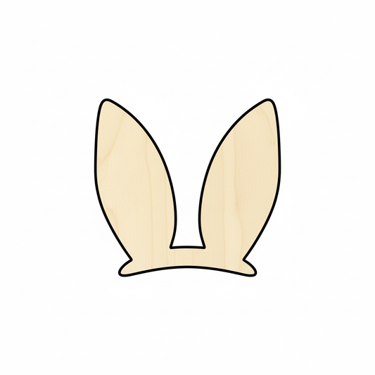 Unfinished Wood Easter Bunny Ears Shape - Craft - up to 46" DIY NameSigns.com