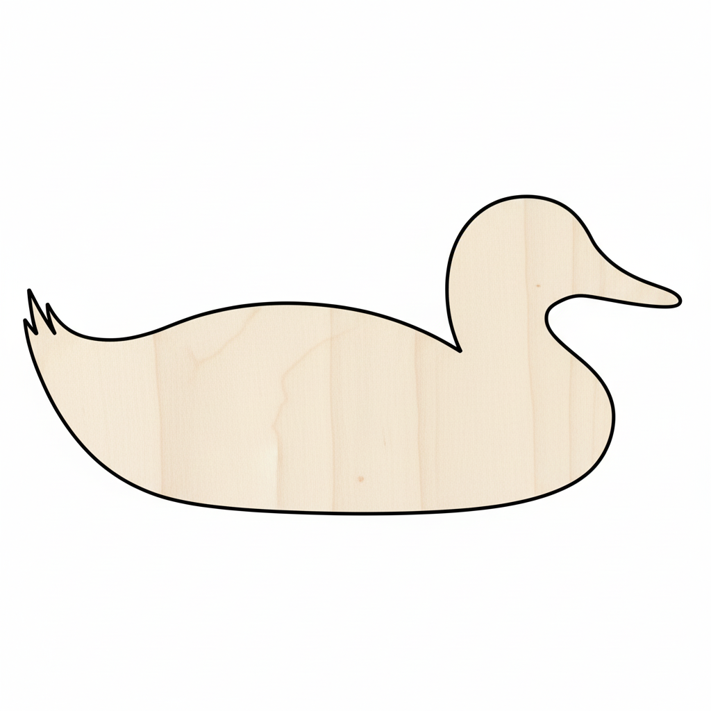 Unfinished Wood Sitting Duck Shape - Animal - Wildlife - Craft - up to 46" DIY NameSigns.com