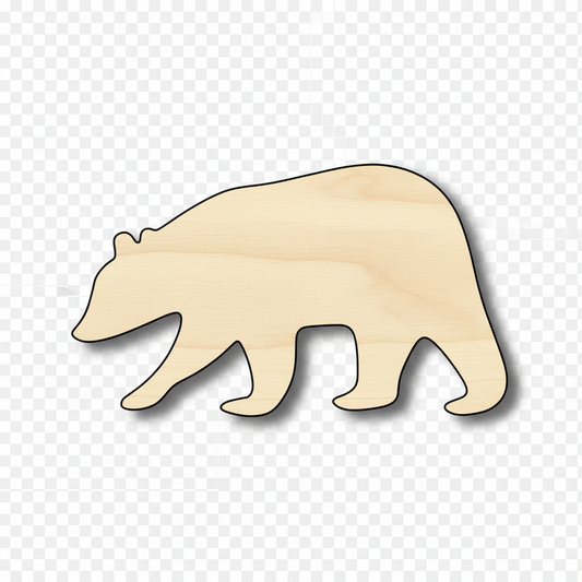 Unfinished Wood Brown Bear Shape - Animal - Craft - up to 46" DIY NameSigns.com