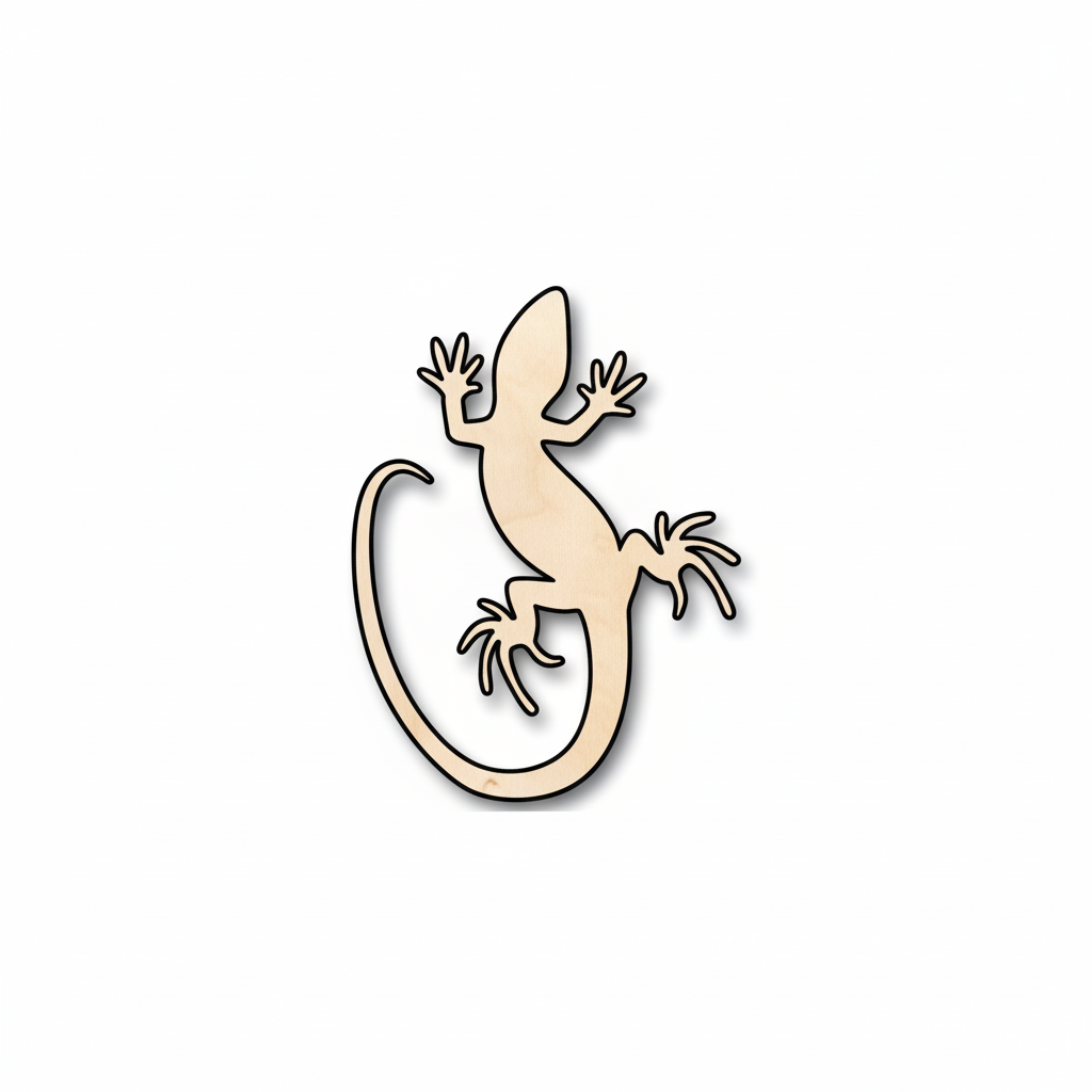 Unfinished Wood Lizard Shape - Animal - Craft - up to 46" DIY NameSigns.com