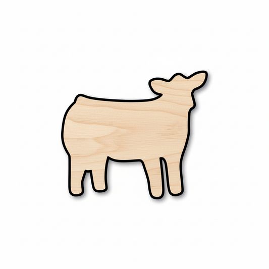 Unfinished Wood Cow Calf Silhouette - Craft- up to 46" DIY NameSigns.com