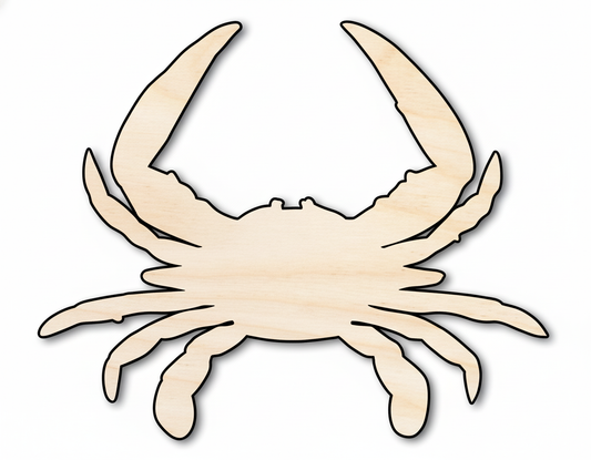 Unfinished Wood Chesapeake Blue Crab Silhouette - Animal Craft - up to 46" DIY NameSigns.com
