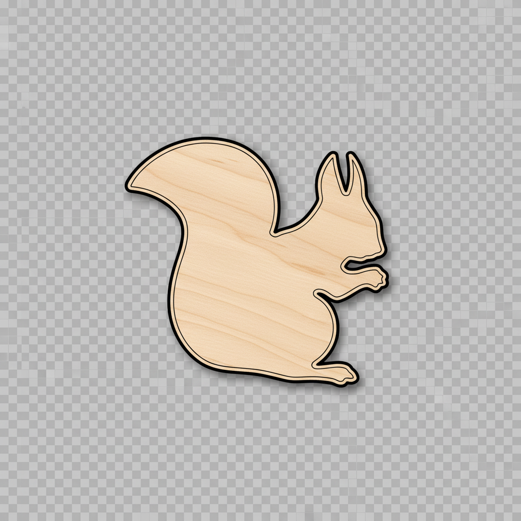 Unfinished Wood Squirrel Shape - Animal - Craft - up to 46" DIY NameSigns.com