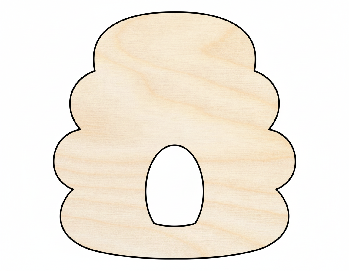 Unfinished Wood Beehive Shape - Craft - up to 46" NameSigns.com