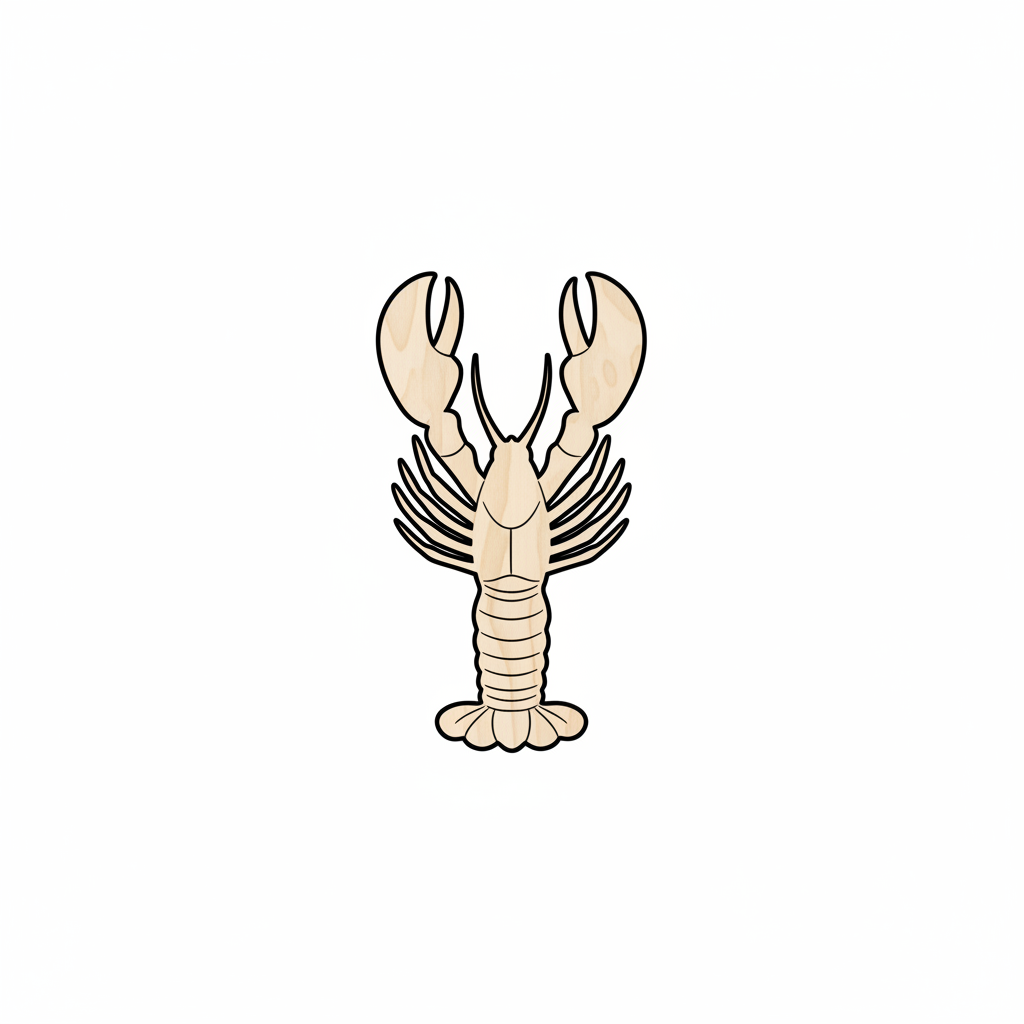 Unfinished Wood Lobster Shape - Ocean - Nursery - Craft - up to 46" DIY NameSigns.com