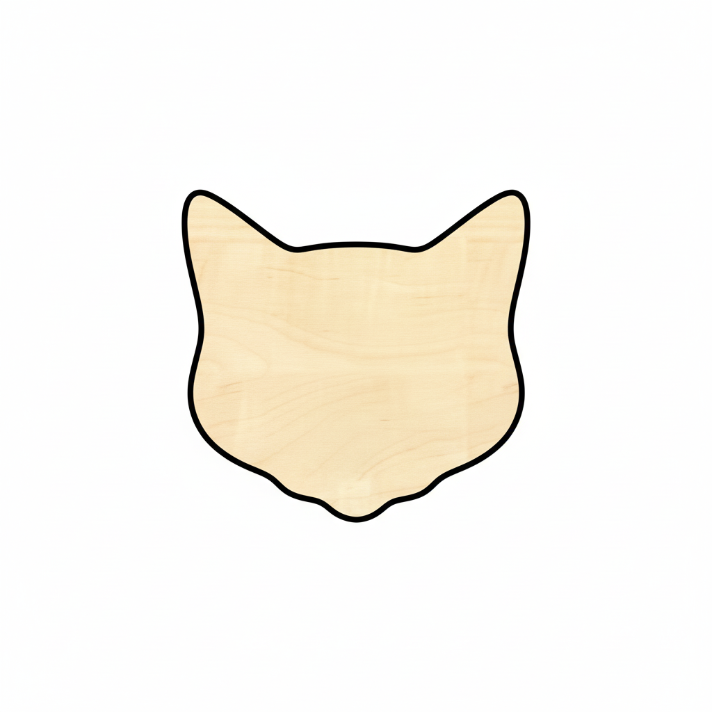 Unfinished Wood Cat Head Shape - Animal - Pet - Craft - up to 46" DIY NameSigns.com