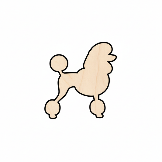 Unfinished Wood Poodle Dog Shape - Animal - Pet - Craft - up to 46" DIY NameSigns.com