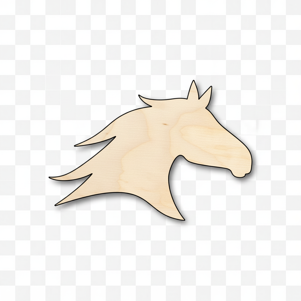 Unfinished Wood Horse Head Shape - Farm Ranch - Animal - Craft - up to 46" DIY NameSigns.com