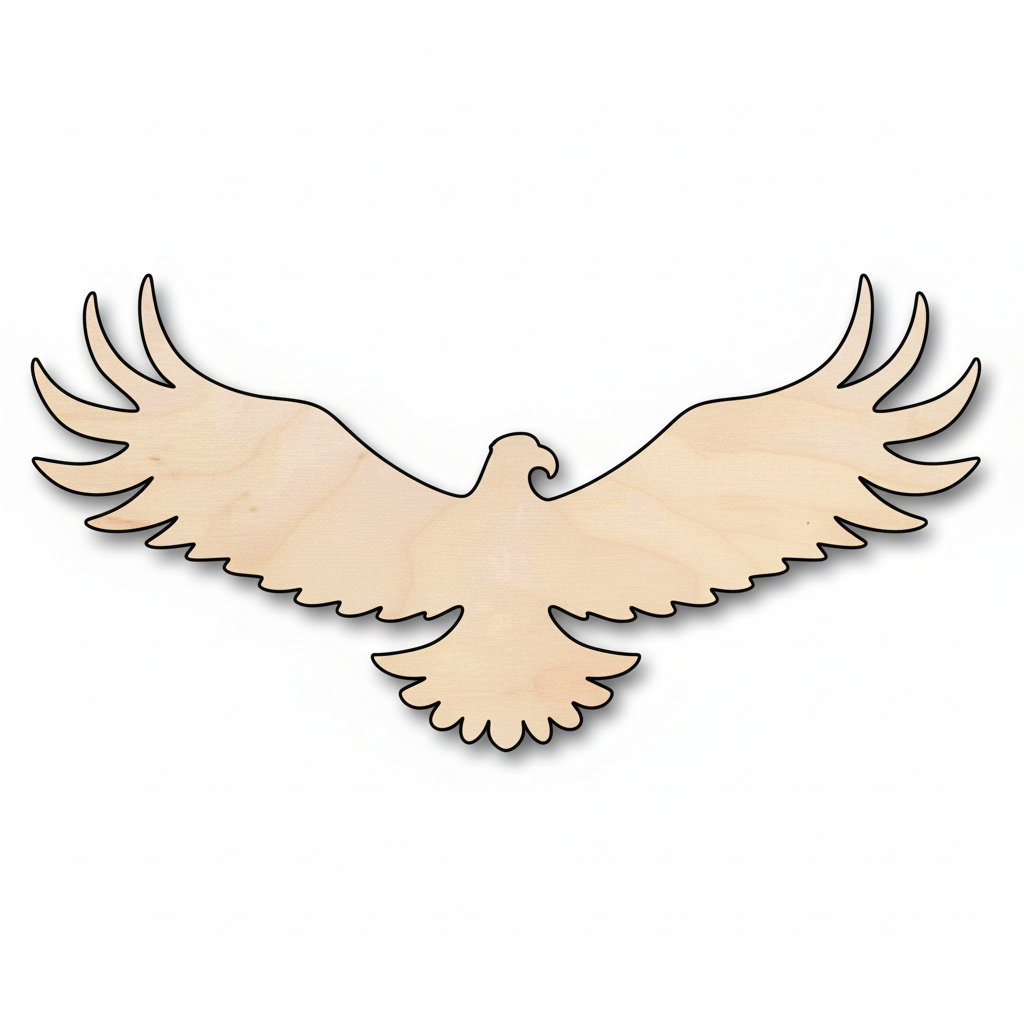 Unfinished Wood Eagle Shape - Animal - Wildlife - Craft - up to 46" DIY NameSigns.com