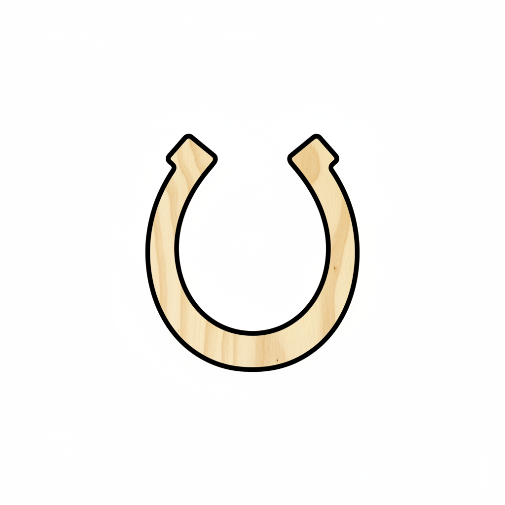 Unfinished Wood Horseshoe Shape - Farm Ranch - Animal - Craft - up to 46" DIY NameSigns.com