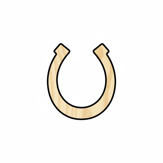 Unfinished Wood Horseshoe Shape - Farm Ranch - Animal - Craft - up to 46" DIY NameSigns.com