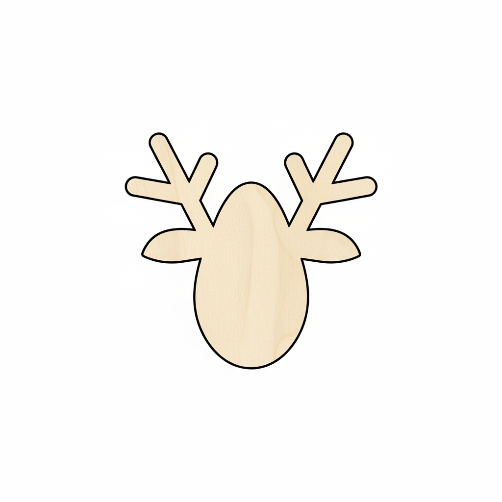 Unfinished Wood Christmas Reindeer Ornament Silhouette - Craft- up to 46" DIY NameSigns.com