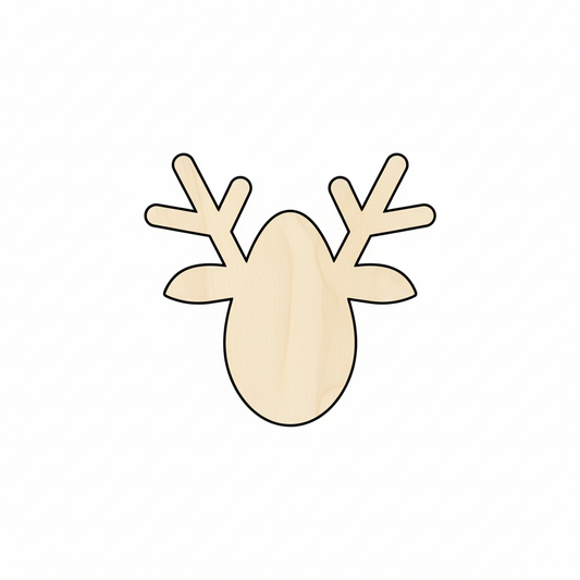 Unfinished Wood Christmas Reindeer Ornament Silhouette - Craft- up to 46" DIY NameSigns.com