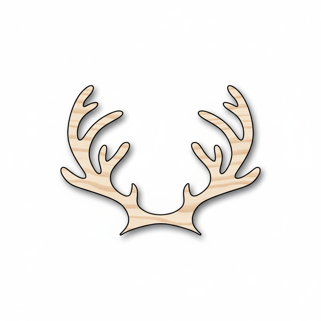 Unfinished Wood Reindeer Antlers Shape - Animal - Wildlife - Craft - up to 46" DIY NameSigns.com