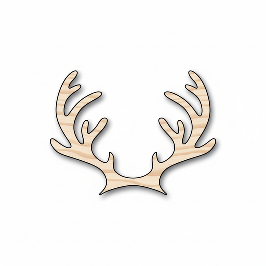 Unfinished Wood Reindeer Antlers Shape - Animal - Wildlife - Craft - up to 46" DIY NameSigns.com