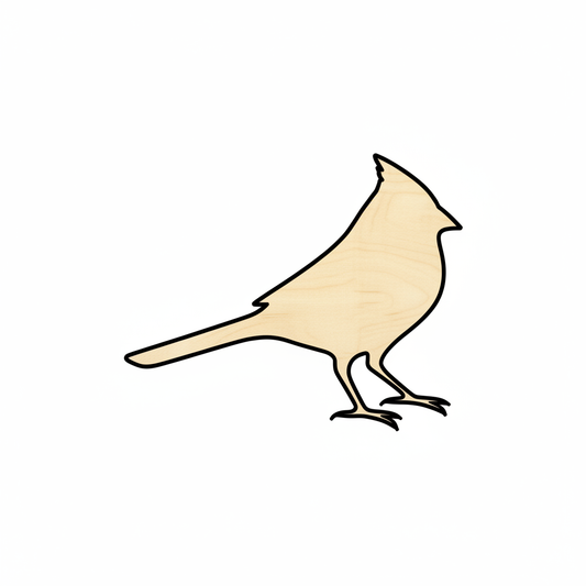 Unfinished Wood Cardinal Shape - Animal - Wildlife - Craft - up to 46" DIY NameSigns.com