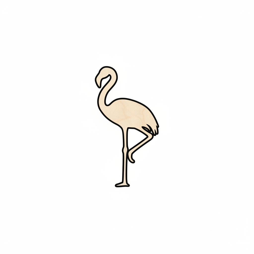 Unfinished Wood Flamingo Shape - Animal - Bird - Wildlife - Craft - up to 46" DIY NameSigns.com