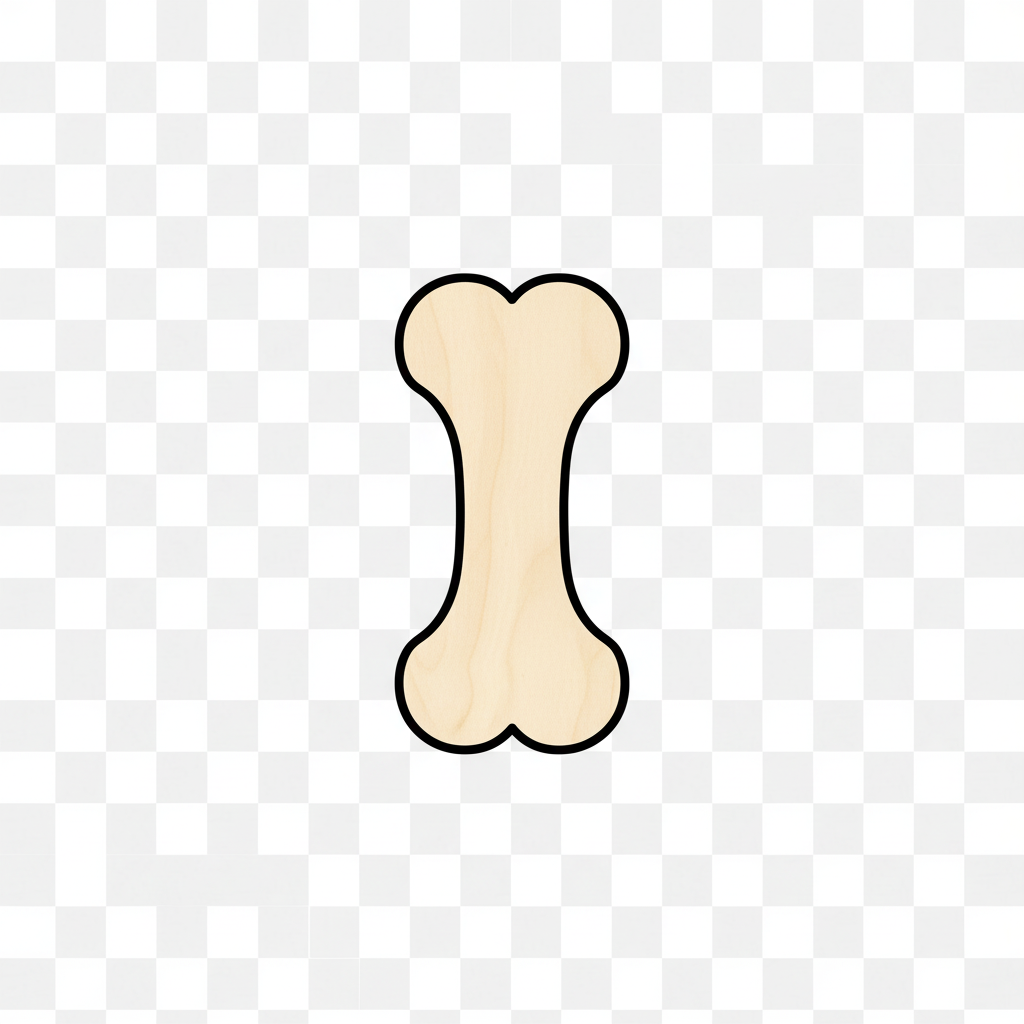 Unfinished Wood Dog Bone Shape - Animal - Pet - Craft - up to 46" DIY NameSigns.com