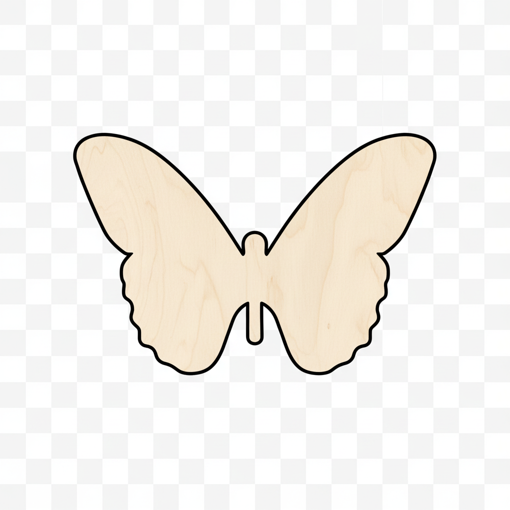 Unfinished Wood Butterfly Silhouette - Craft- up to 46" DIY NameSigns.com