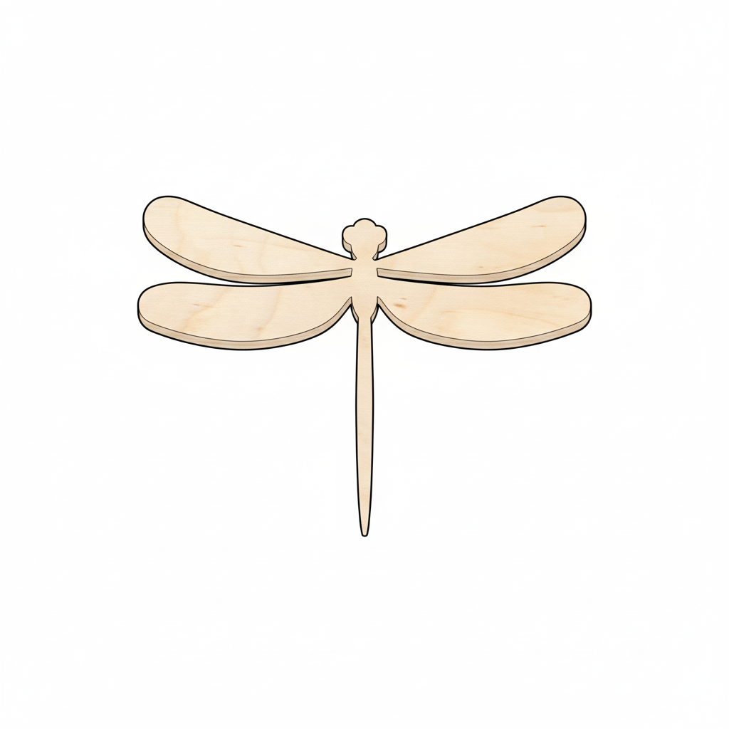 Unfinished Wood Dragonfly Shape - Insect - Wildlife - Craft - up to 46" DIY NameSigns.com