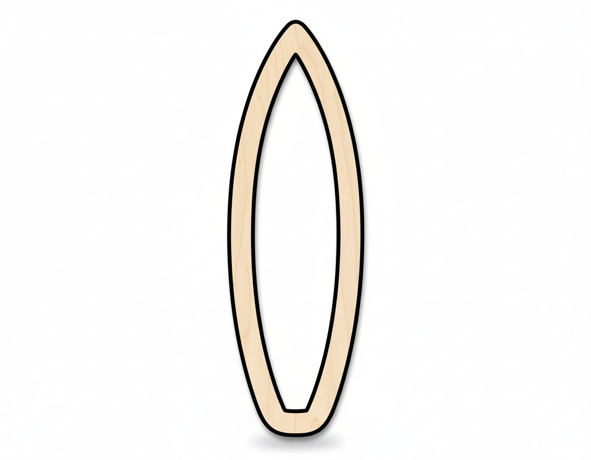 Wood Surfboard Outline Shape DIY Craft Cutout NameSigns.com