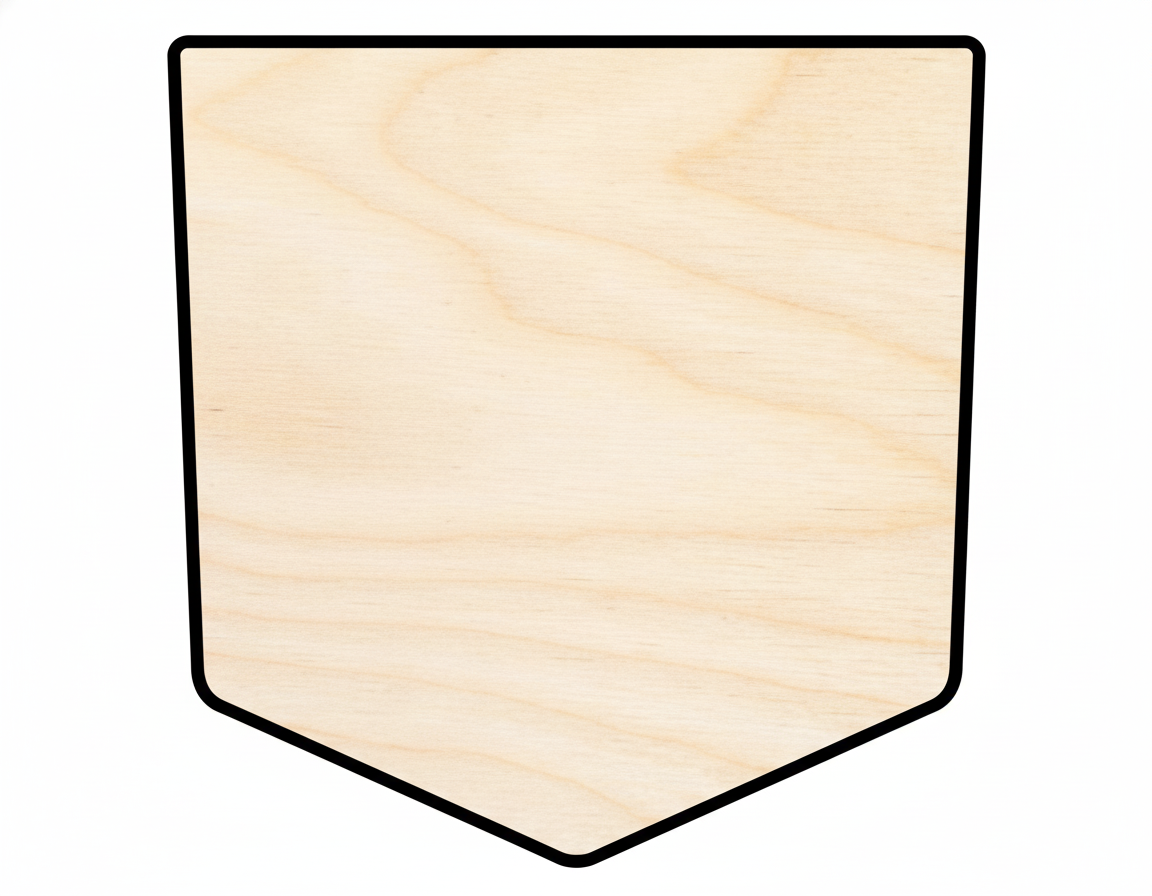 Wood Pocket Shape - Craft - NameSigns.com