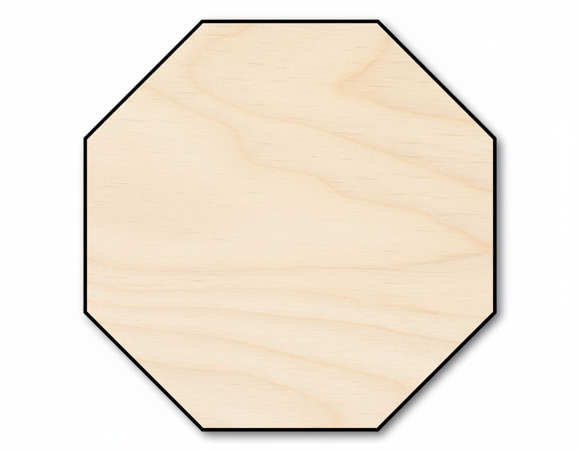 Wood Octagon Shape DIY Craft Cutout NameSigns.com