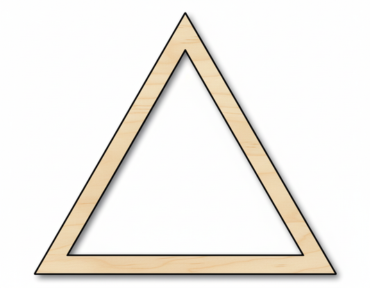 Wood Triangle Outline Shape DIY Craft Cutout NameSigns.com