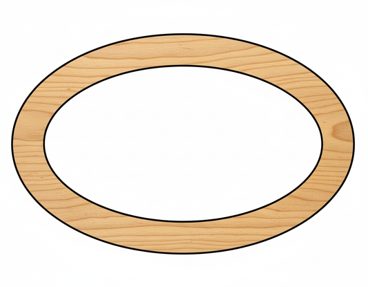 Wood Oval Outline Shape DIY Craft Cutout NameSigns.com