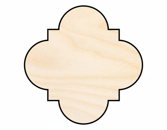 Wood Quatrefoil Shape - Craft - NameSigns.com