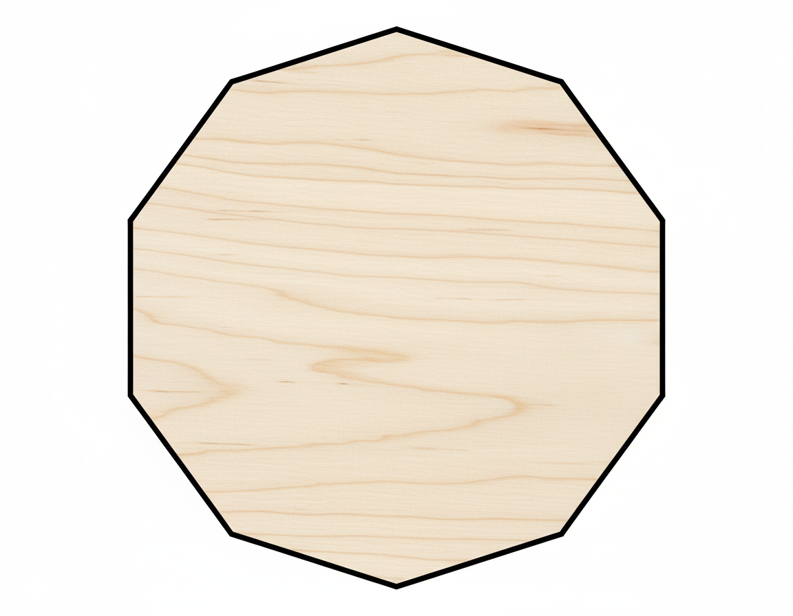Wood Decagon Shape DIY Craft Cutout Up to 36" NameSigns.com