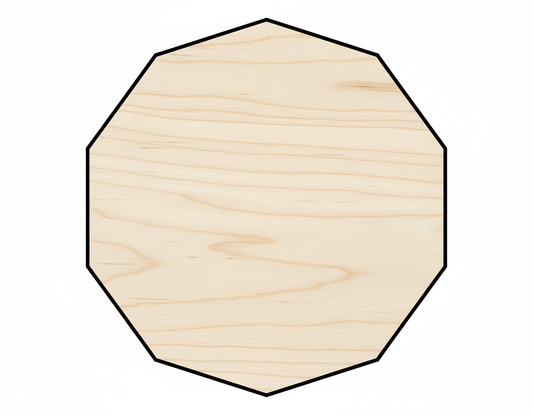 Wood Decagon Shape DIY Craft Cutout Up to 36" NameSigns.com