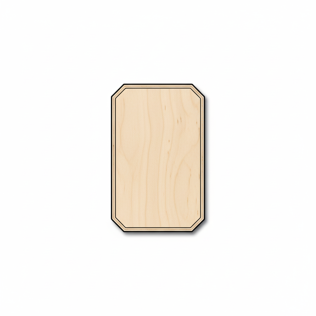 Wood Rectangle Gem Shape - Craft - NameSigns.com