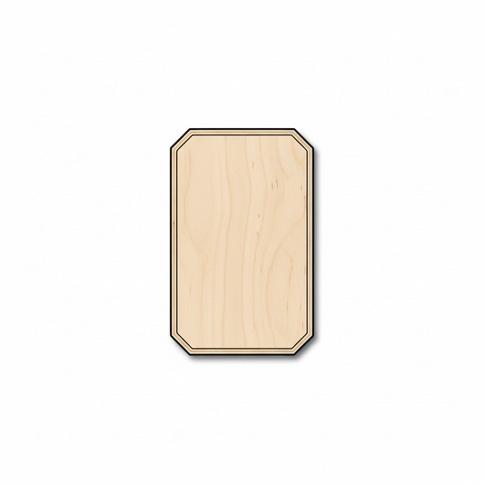 Wood Rectangle Gem Shape - Craft - NameSigns.com
