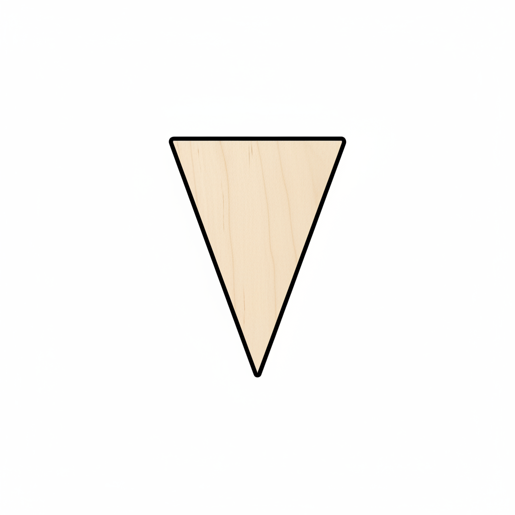 Wood Pennant Shape - School - Sports - Craft - NameSigns.com