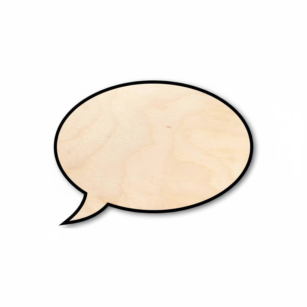 Wood Speech Bubble Shape - Craft - NameSigns.com